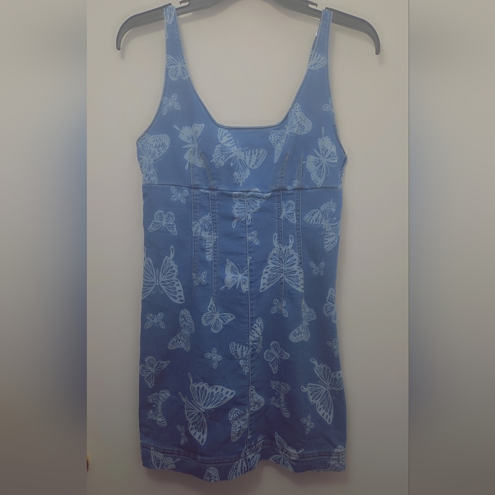 Shein Women's NWOT Blue Butterfly Dress